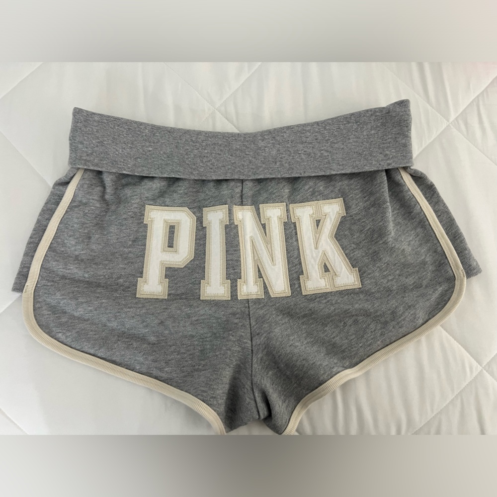 PINK Victoria's Secret Ivy Terry Foldover Shorts